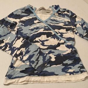 Blue Camouflage Energie Hooded Top